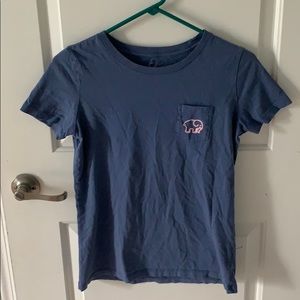 Blue and Pink Scallop Shell Ivory Ella Tee